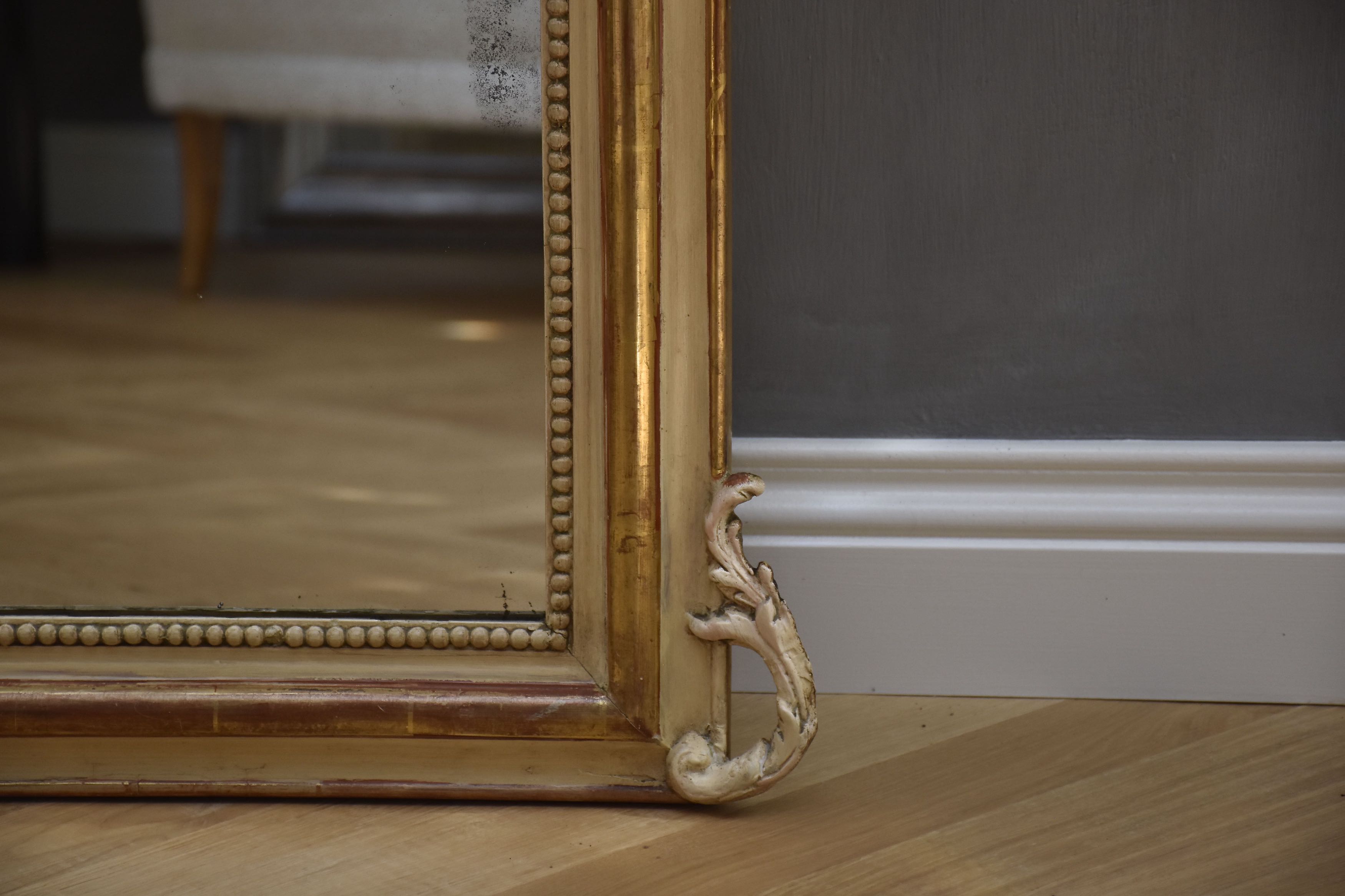 19th c. French mirror with a beautiful crest