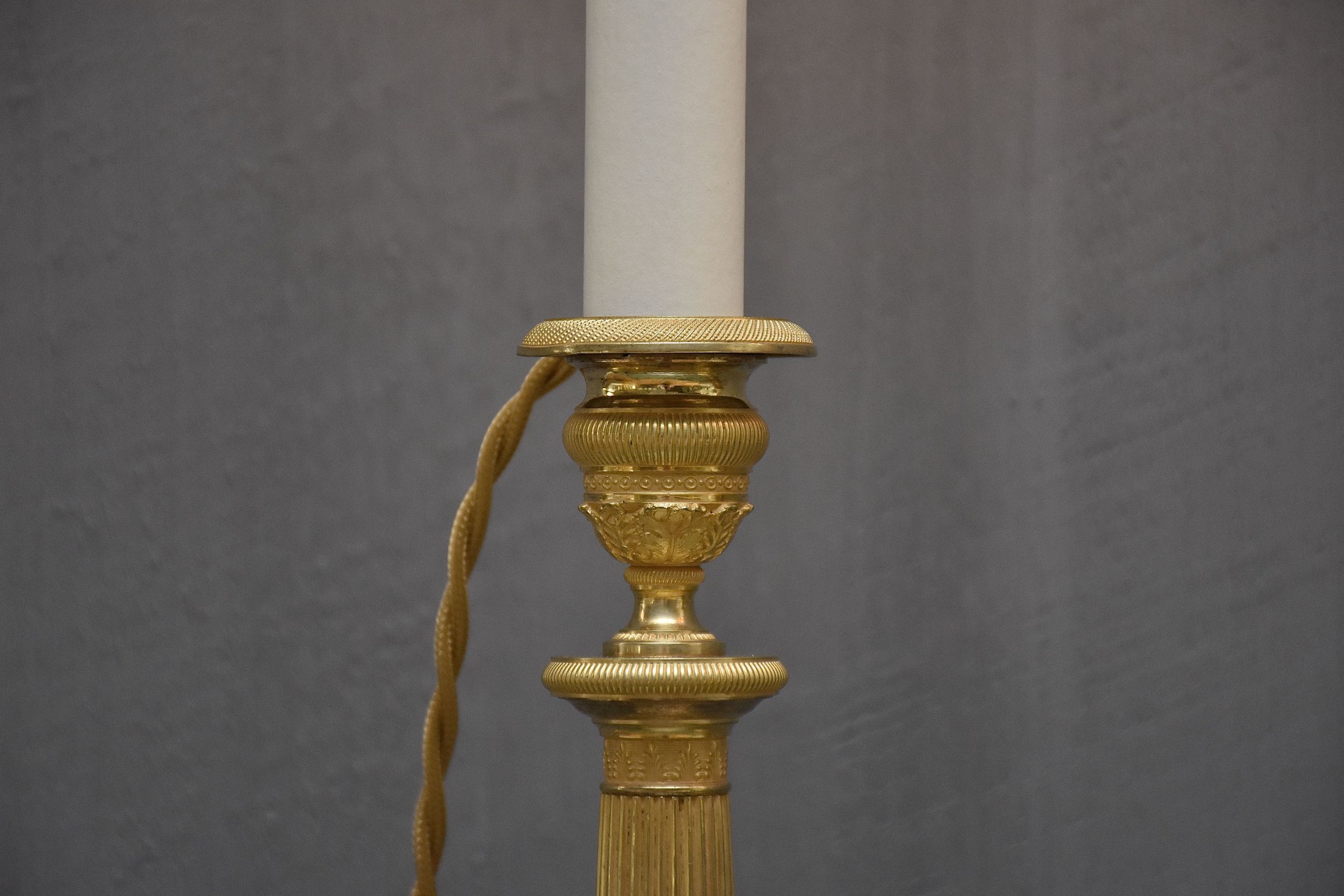 A pair of 19th c. gilt bronze candlesticks