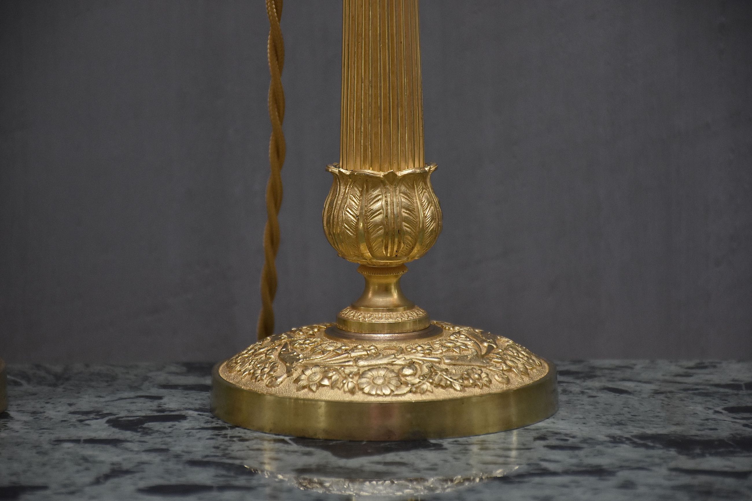 A pair of 19th c. gilt bronze candlesticks