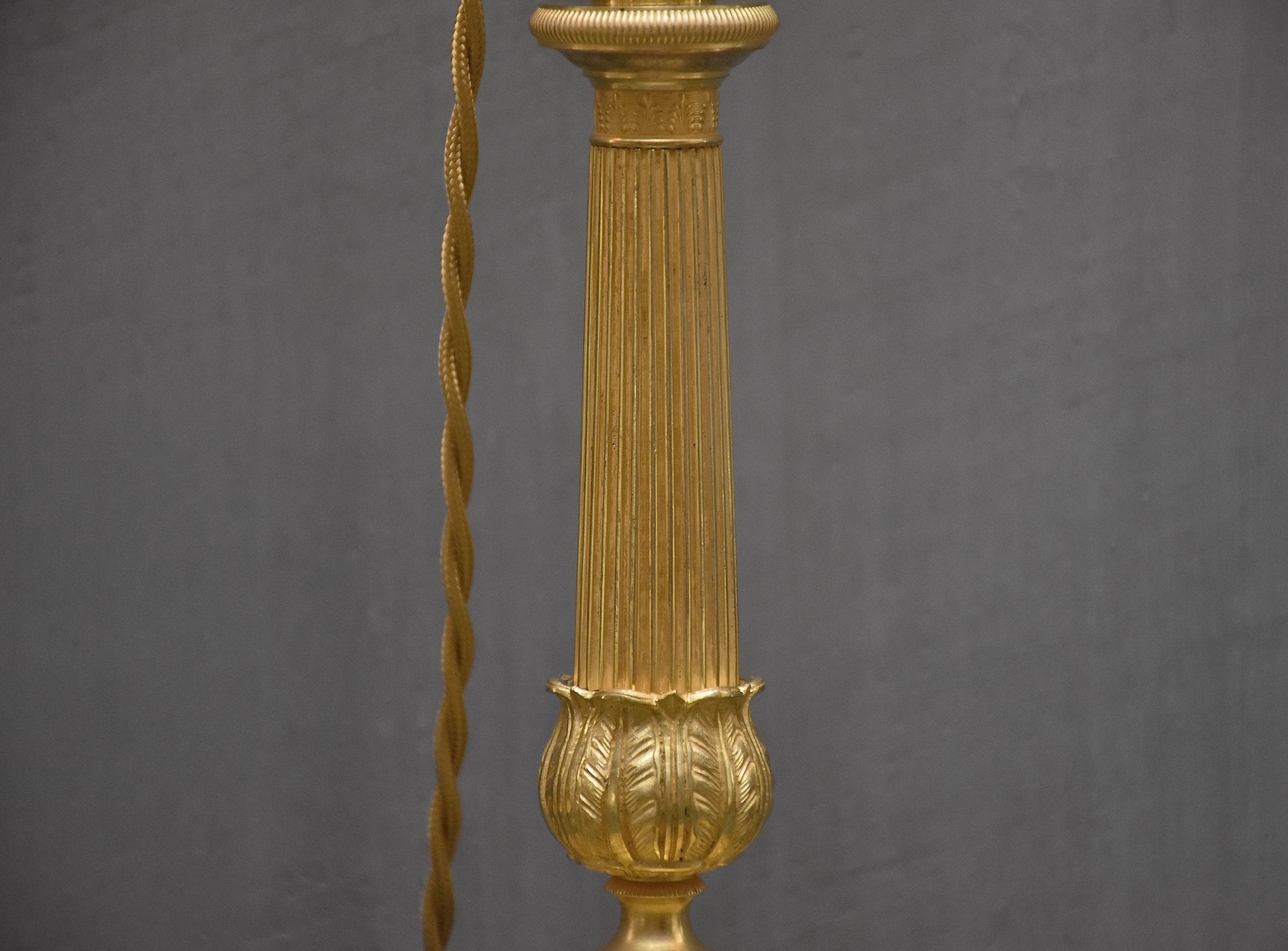 A pair of 19th c. gilt bronze candlesticks