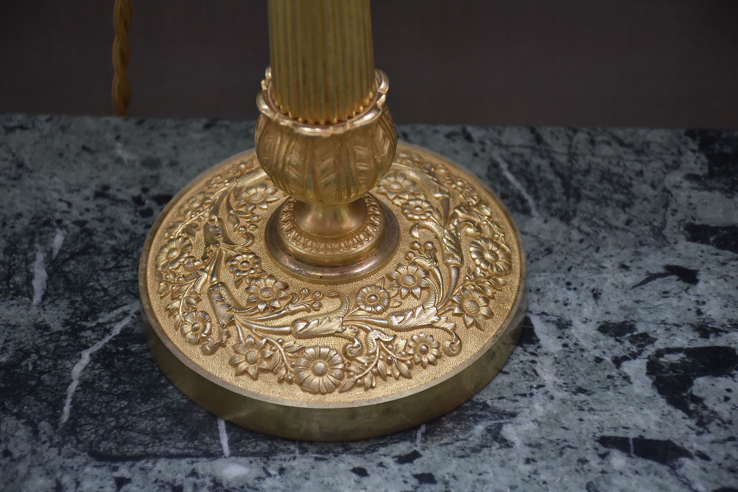 A pair of 19th c. gilt bronze candlesticks