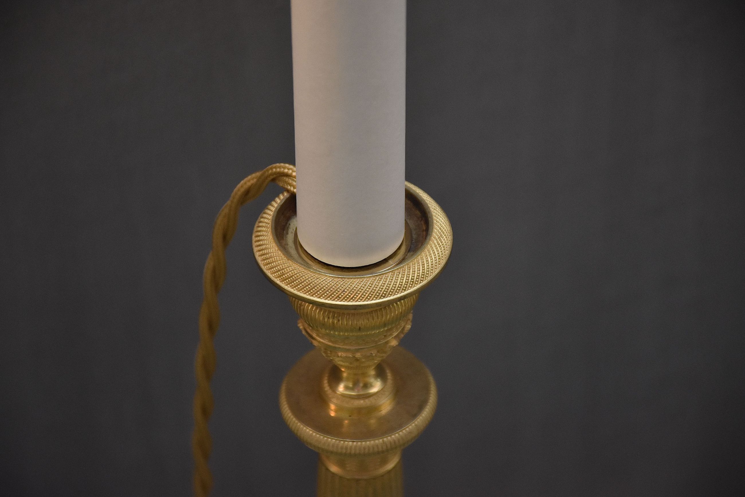 A pair of 19th c. gilt bronze candlesticks