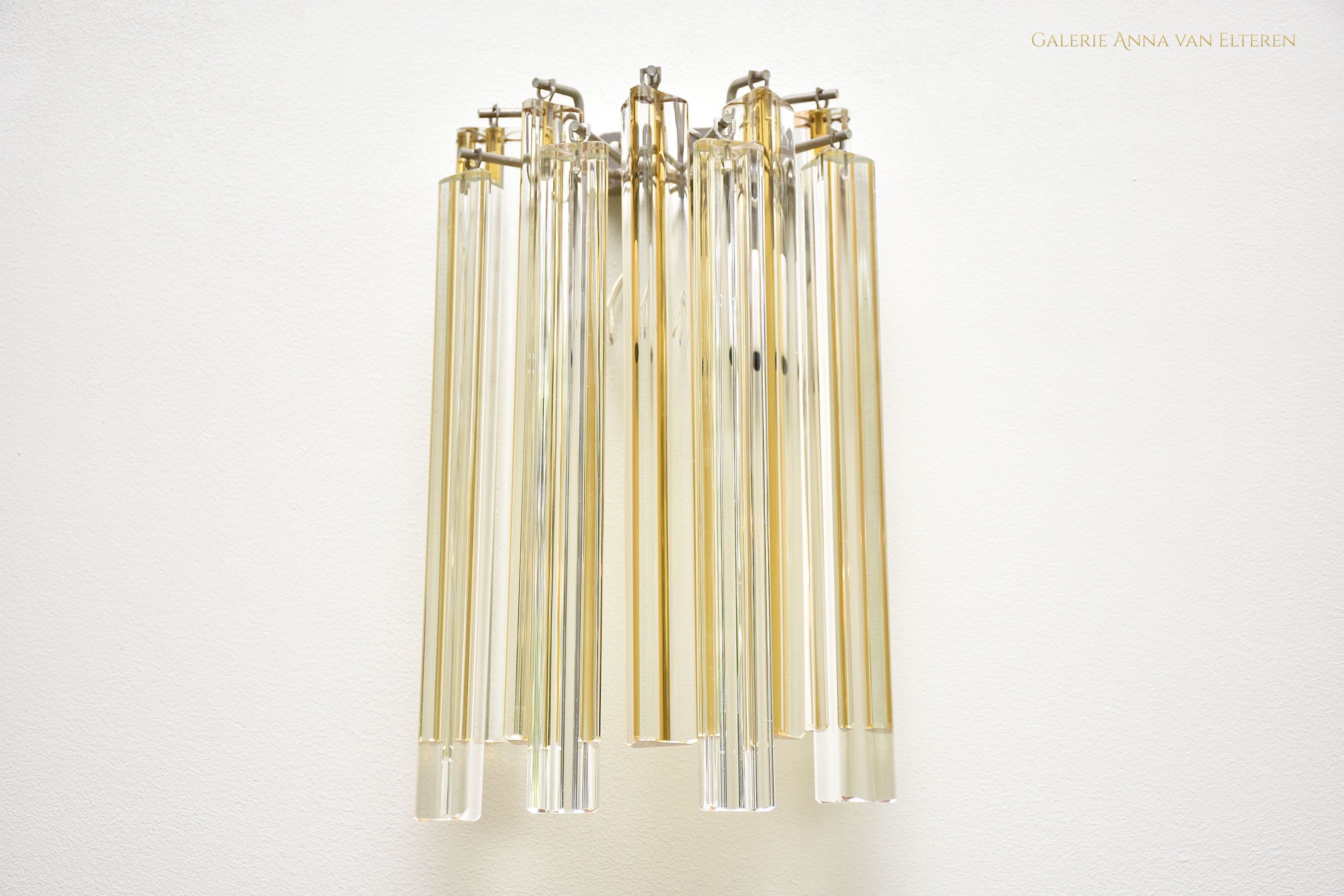 Mid-century Murano wall sconces by Venini- 3x available