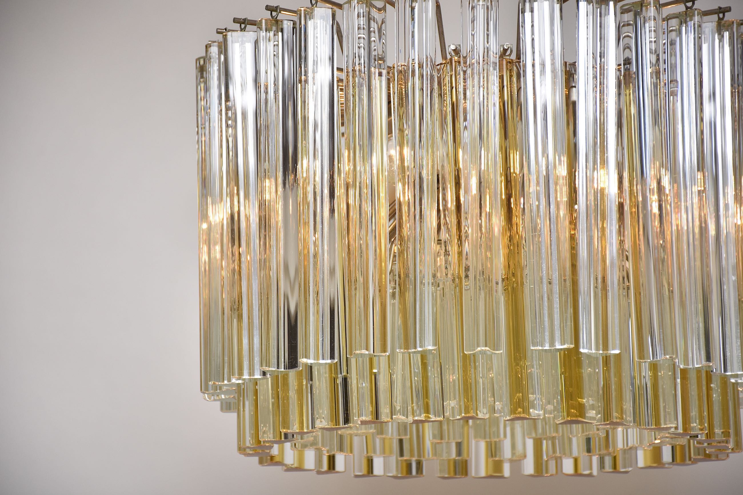 Unique mid-century Venini Murano chandelier 'Trilobo'