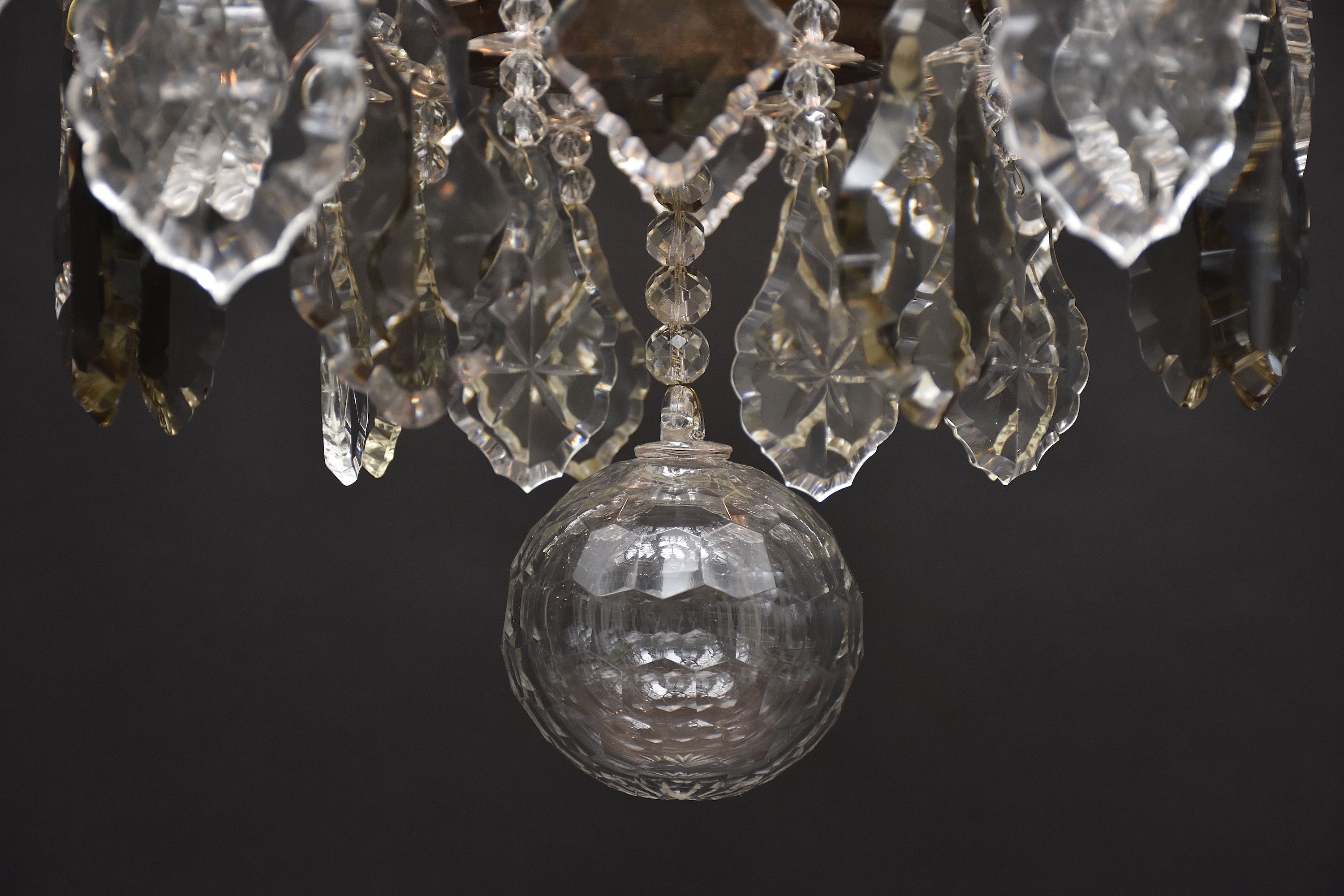 Early 20th c. Rococo style crystal chandelier