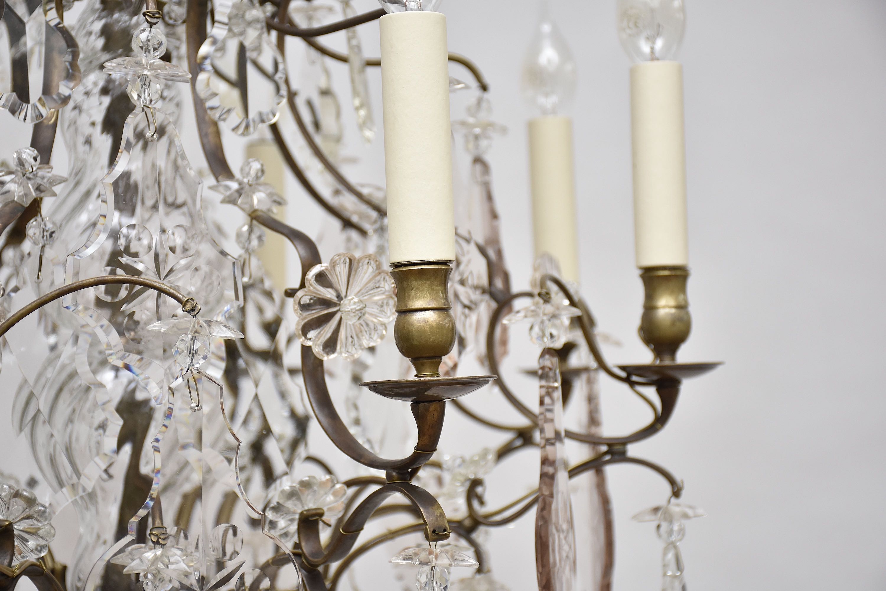 Early 20th c. Rococo style crystal chandelier