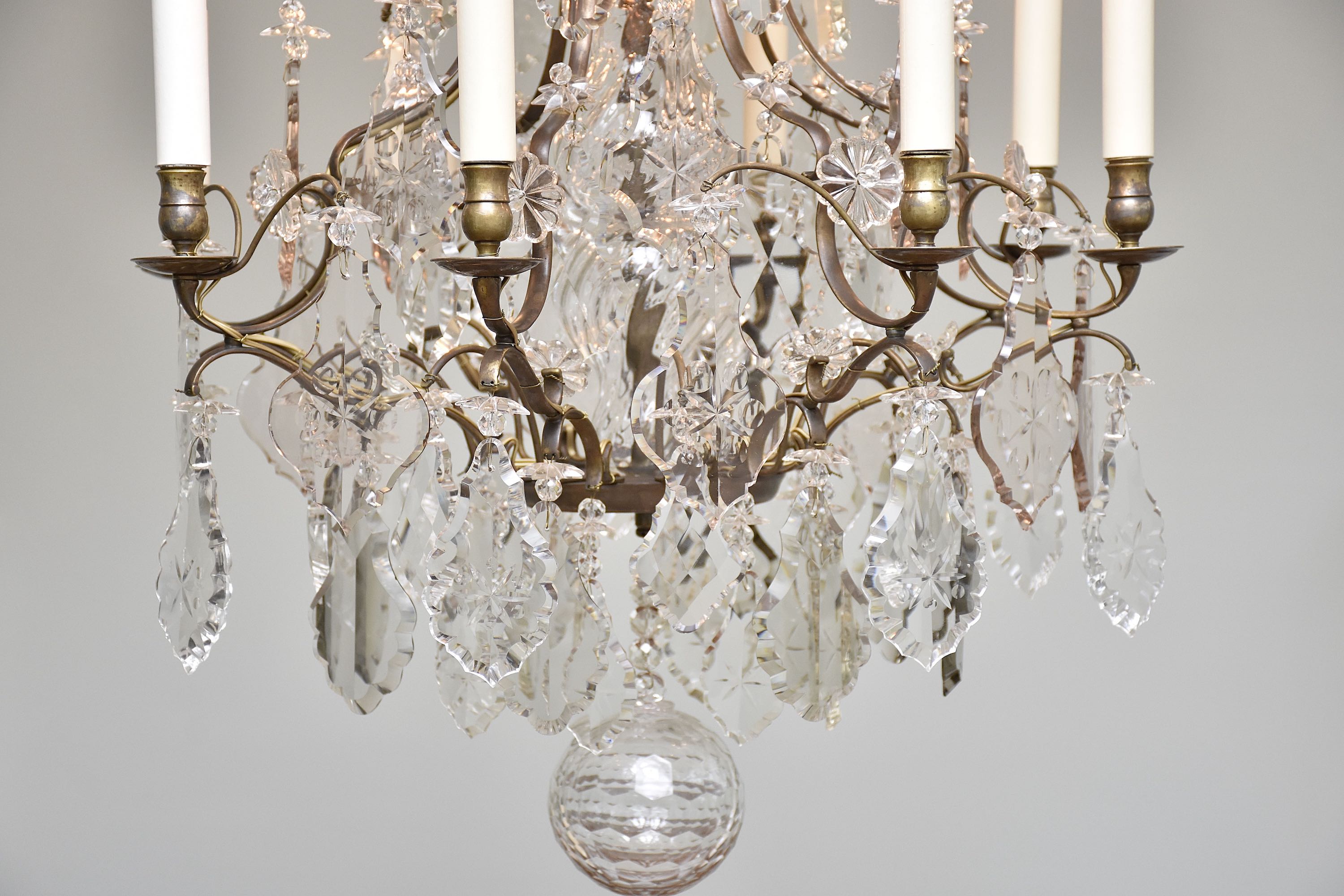 Early 20th c. Rococo style crystal chandelier