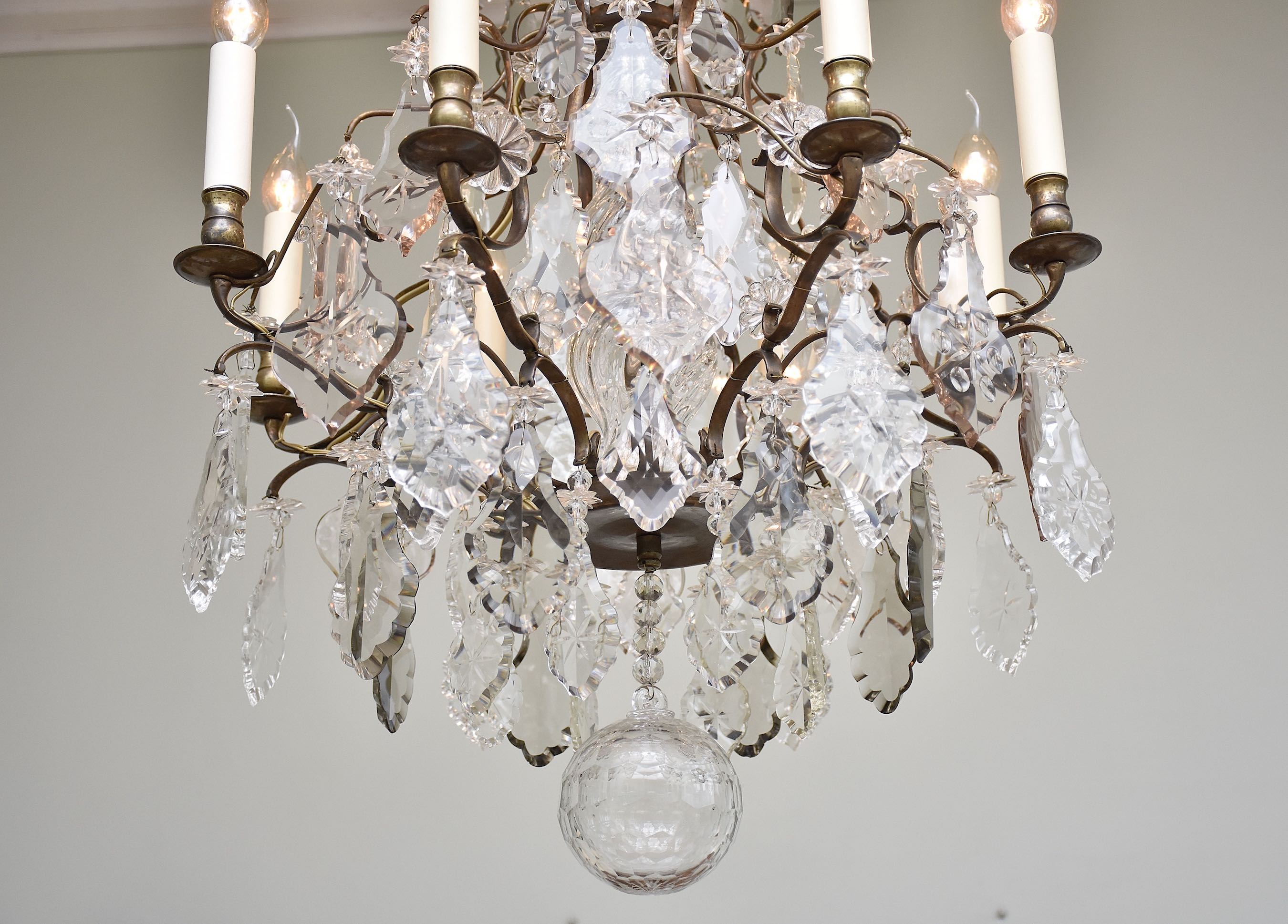 Early 20th c. Rococo style crystal chandelier