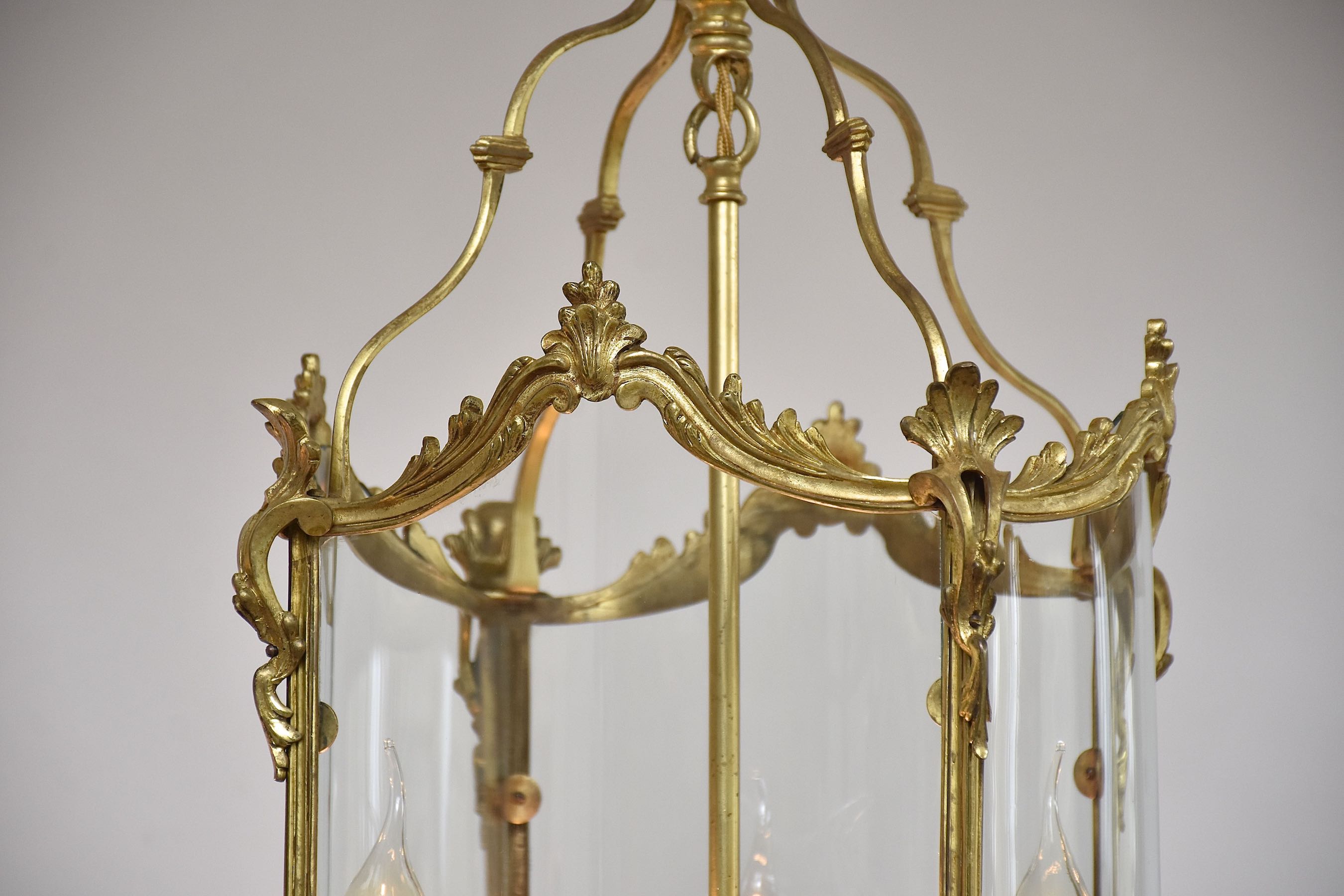 A pair of late 19th c. French gilt bronze lanterns