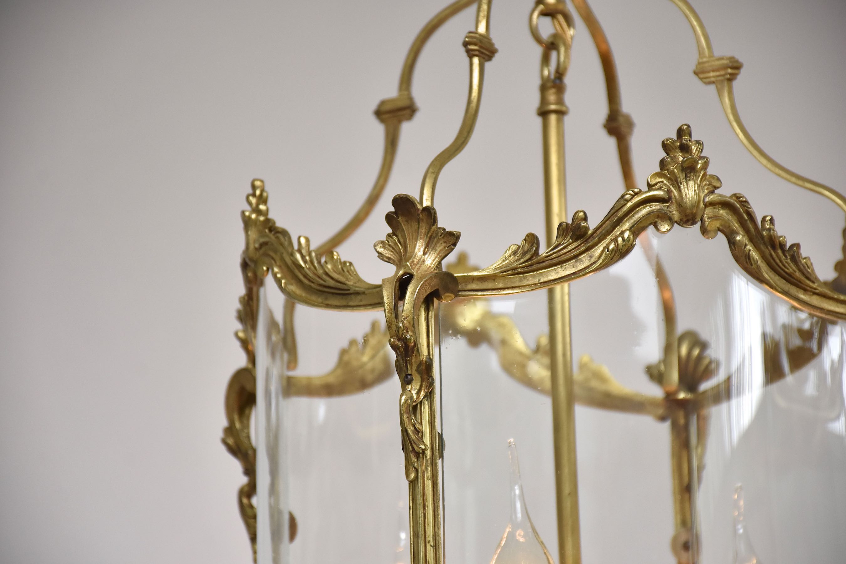 A pair of late 19th c. French gilt bronze lanterns