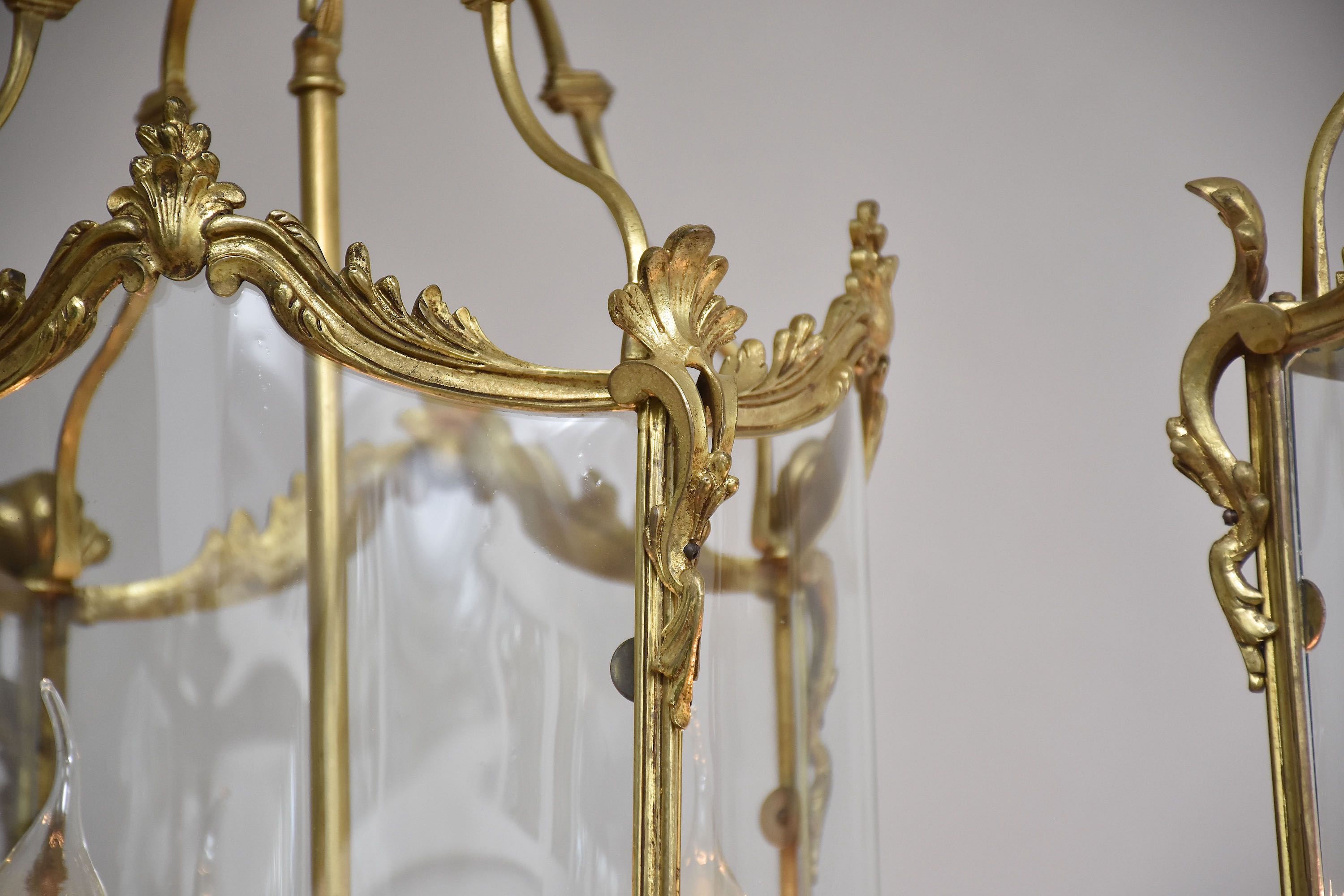 A pair of late 19th c. French gilt bronze lanterns