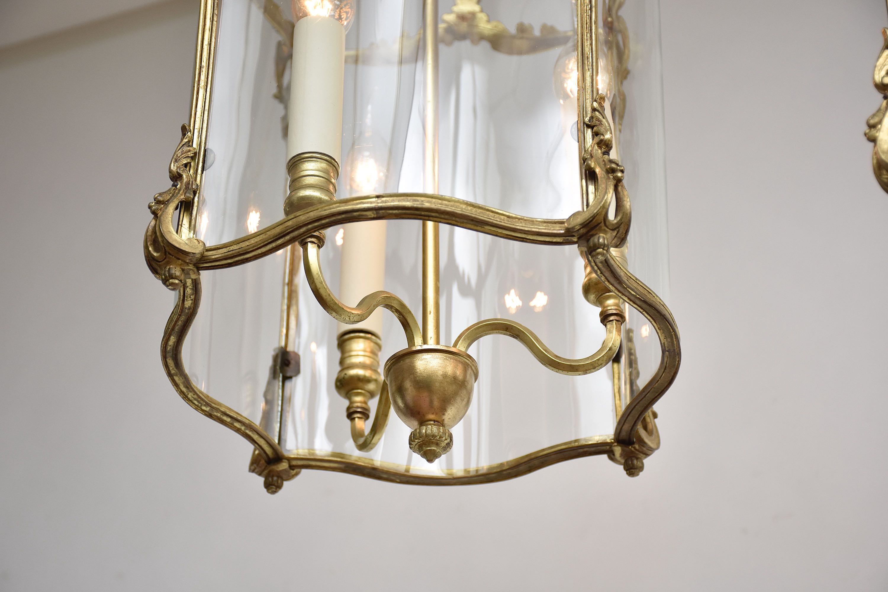 A pair of late 19th c. French gilt bronze lanterns