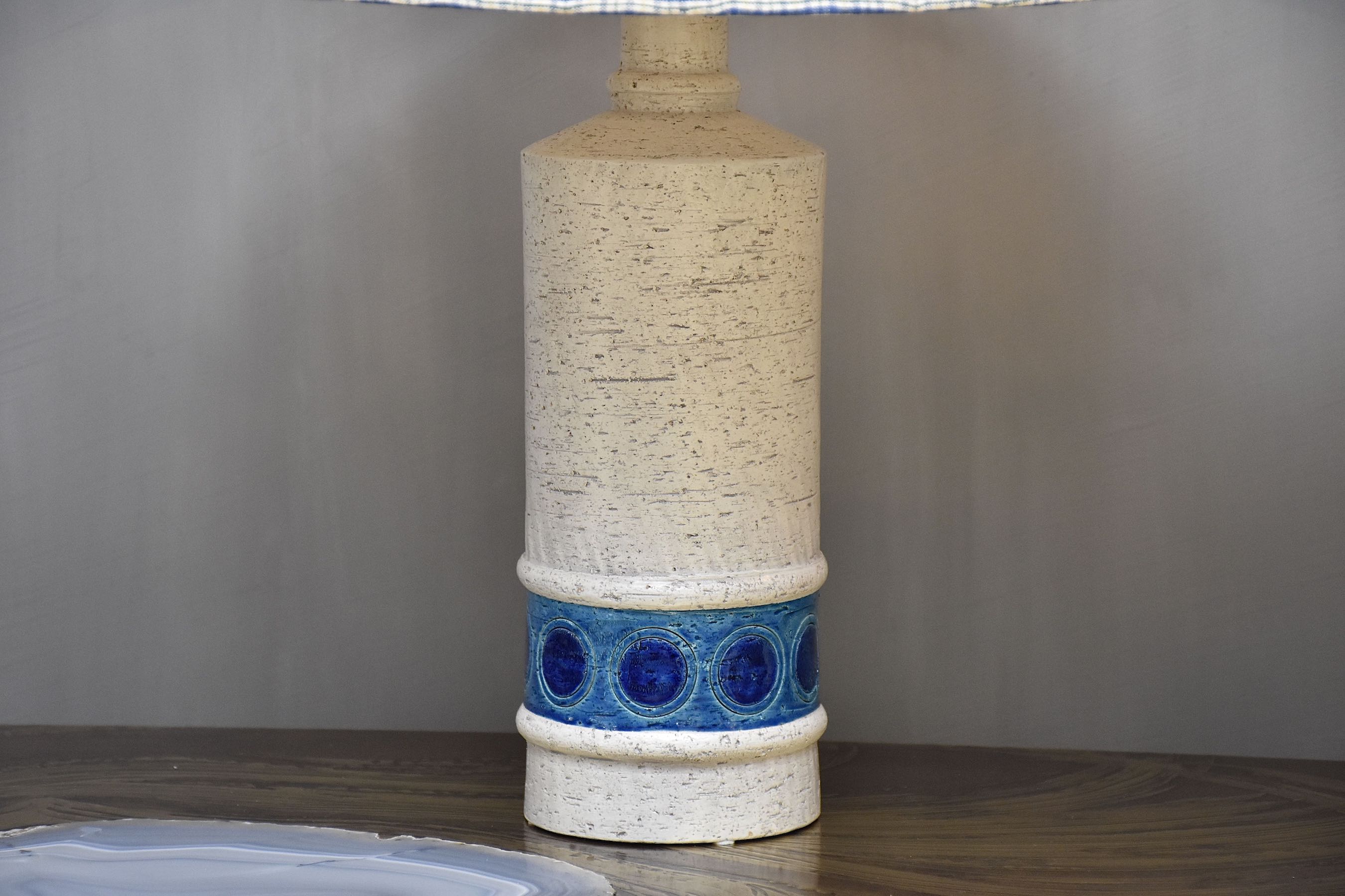 A pair of mid-century ceramic table lamps by Bitossi Italy